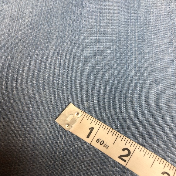 Reba Denim Dress Size Small Embroidered Western Fray Hem Comfort Soft Floral - Picture 10 of 13